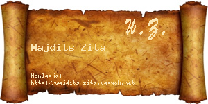 Wajdits Zita névjegykártya